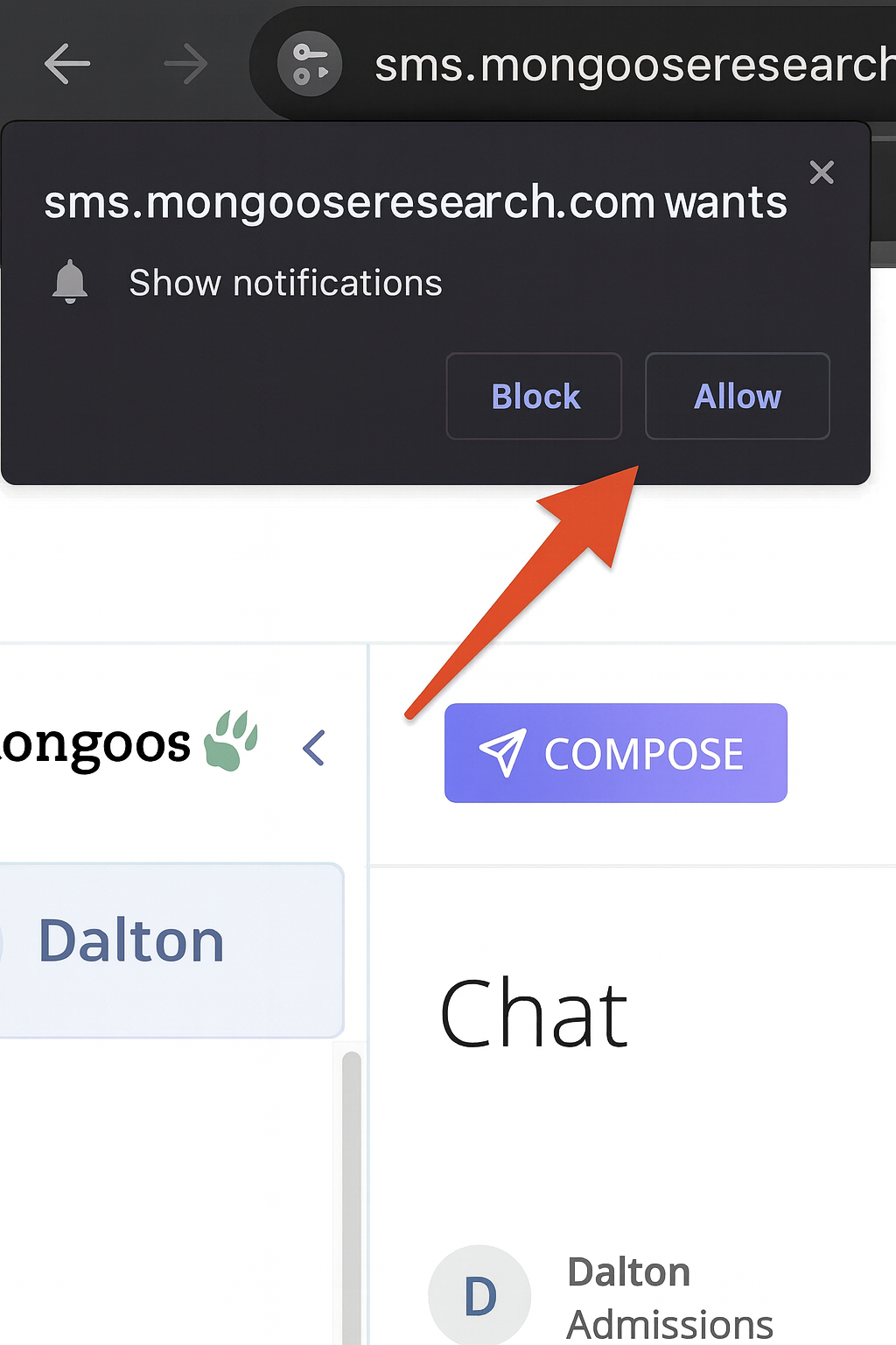 Chat Notification Example Managing Chat Notifications